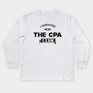 CPA Exam Survivor - I Survived the cpa exam Kids Long Sleeve T-Shirt